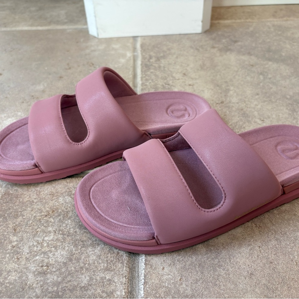 Lululemon Athletica Pink Sandals with Wide Straps